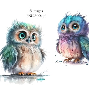 Aquarell Eule , niedliche Eule Kunst , Eule Clipart , Eule Digitaldruck , Kinderzimmer Kunst , Eule Illustration , Eule Kunst , Aquarell Vogel , Vogel Clipart