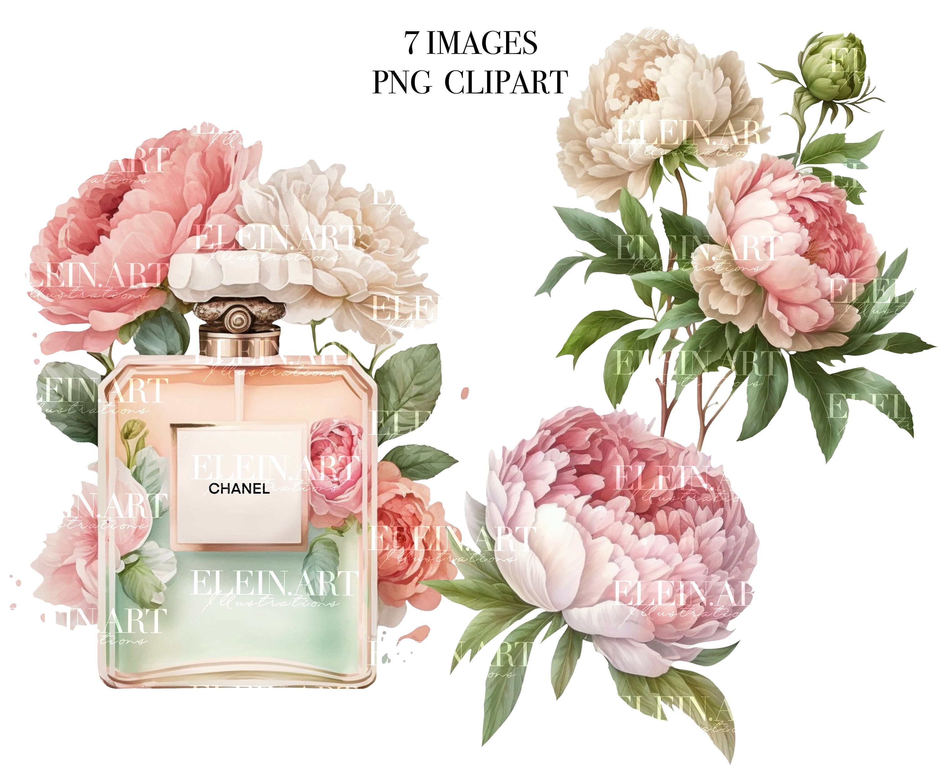Oliver Gal 'Floral Perfume Peonies Tall' Fashion and Glam Wall Art