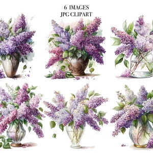 Watercolor Lilac Clipart, Watercolor Lilac, Purple Lilac Clipart, Watercolor Spring Flowers Clipart, Watercolor Flowers Clipart, Lilac PNG