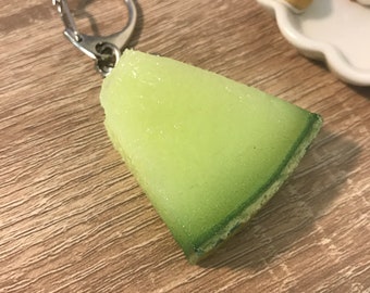 Melon Keychain+Kawaii keychain+cute keychain+fruit keychain+unique gift+different gift+fun gift+made in Japan+exciting gift+school+Honeydew