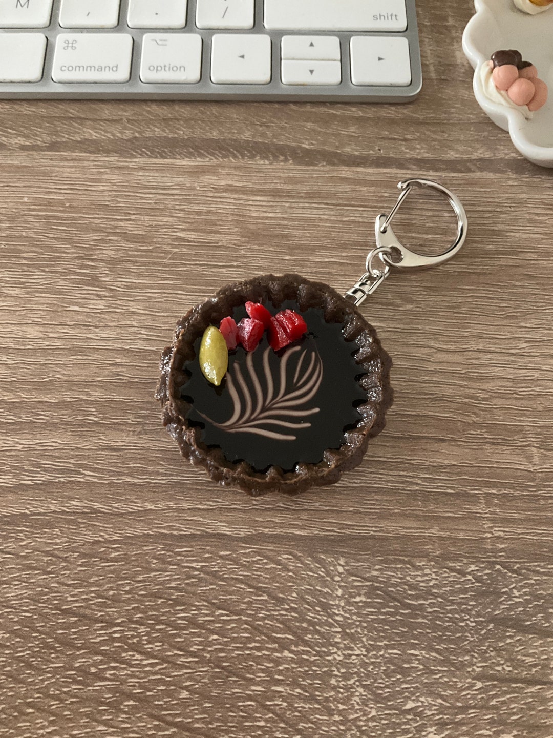 Key Chain Choco Chocolate Tart Keychain,chocolate Keychain,choco Keychain,fake Food ...