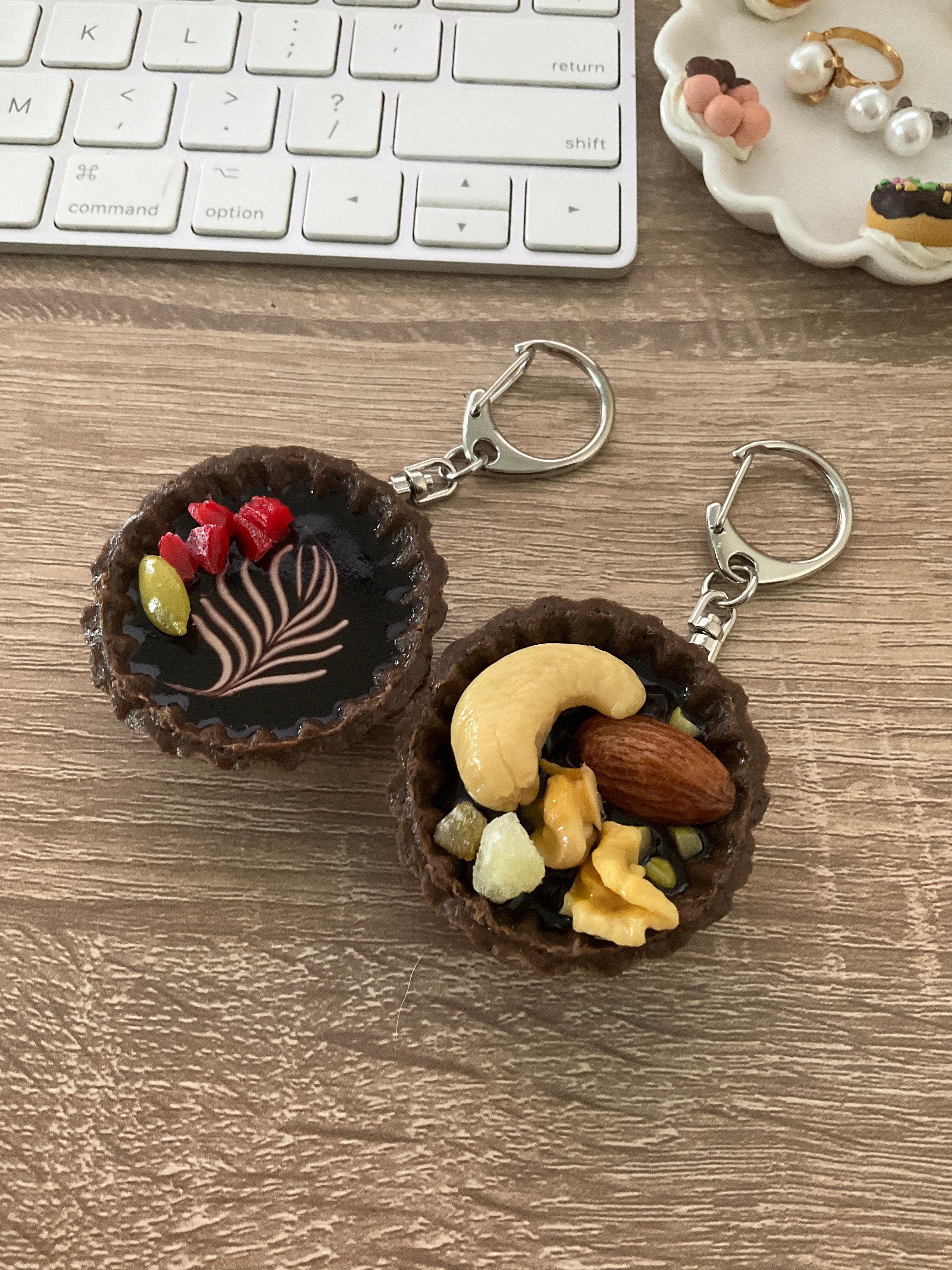 Key Chain Choco Chocolate Tart Keychain,chocolate Keychain,choco Keychain,fake Food ...