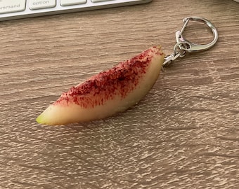 Fig Keychain+Kawaii keychain+cute keychain+fruit keychain+unique gift+different gift+fun gift+sweet+made in Japan+exciting gift+school