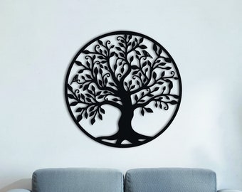 Arte de la pared del metal del árbol de la vida, decoración del árbol de la vida, decoración de la pared del árbol de la vida, arte de la pared de la sala de estar, arte de la pared del metal, decoración de la pared del metal