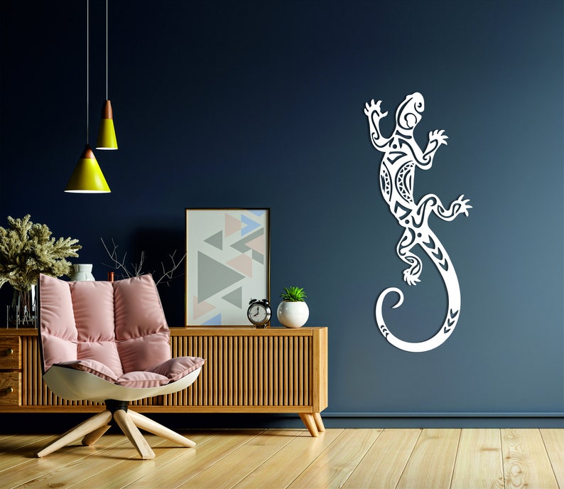 Lizard Metal Wall Art, Metal Lizard Wall Art, Lizard Wall Decor, Living Room Wall Art, Outdoor