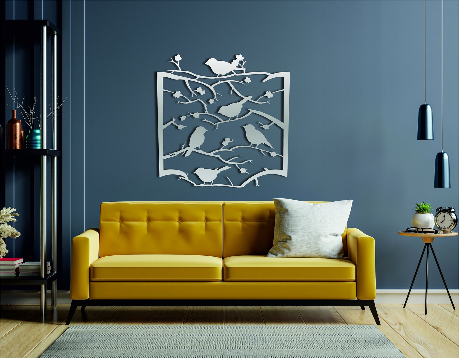 Birds Metal Wall Art Birds Metal Wall Decor Birds on Branch Etsy