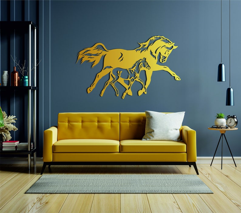 Horse Metal Art, Horse Family Wall Art, Horse Family Sign, Farmhouse