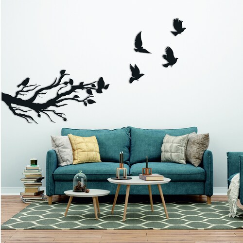 Birds Metal Wall Art Birds Metal Wall Decor Birds on Branch Etsy