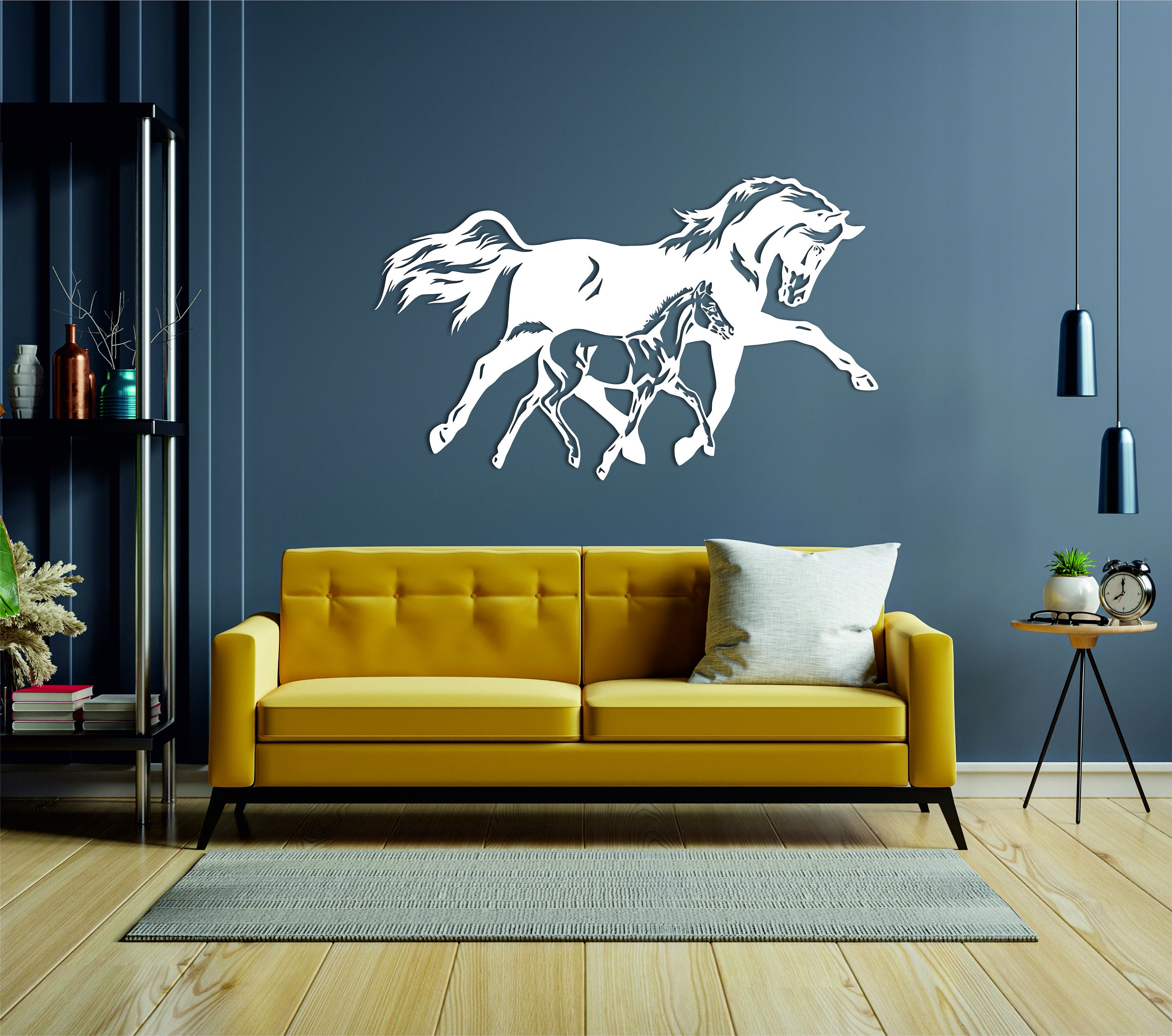Horse Metal Art, Horse Family Wall Art, Horse Family Sign, Farmhouse