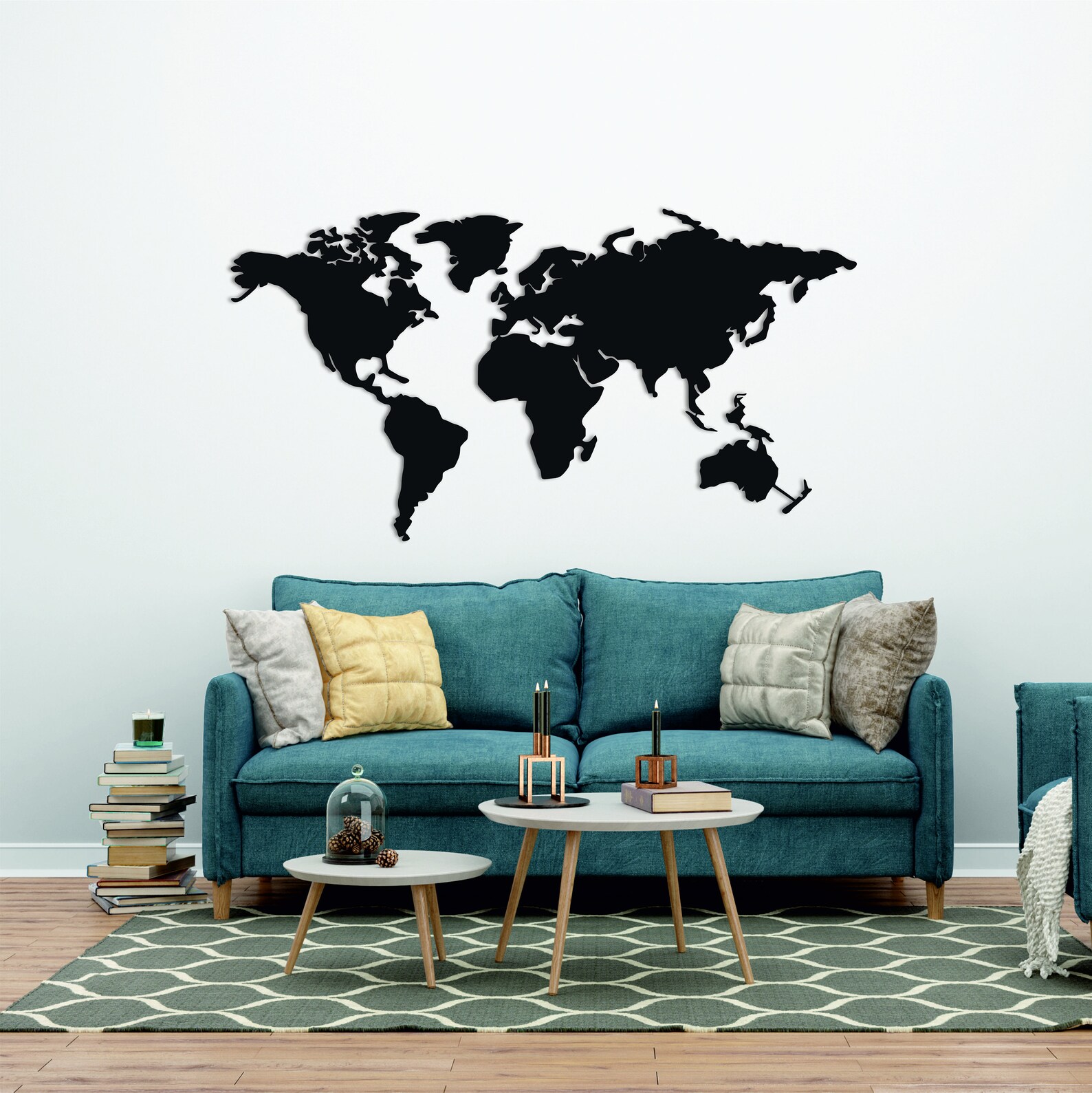 Metal World Map Wall Art Metal World Map Decor Metal Map - Etsy