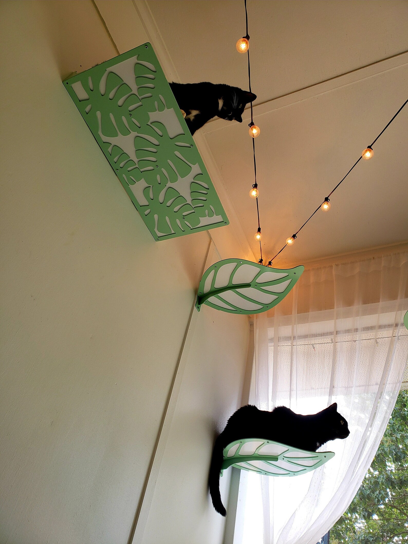 Large Cat Wall Step Leaf Pet Wall Furniture Pet Steps Cat Etsy