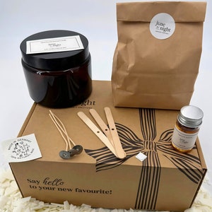 Kerzen selber machen Set: Sojawachs Duftkerzen gestalten - 500ml Glas, Duftöl, DIY, Duftkerzen selber machen, Kerzen gießen, juneBYnight