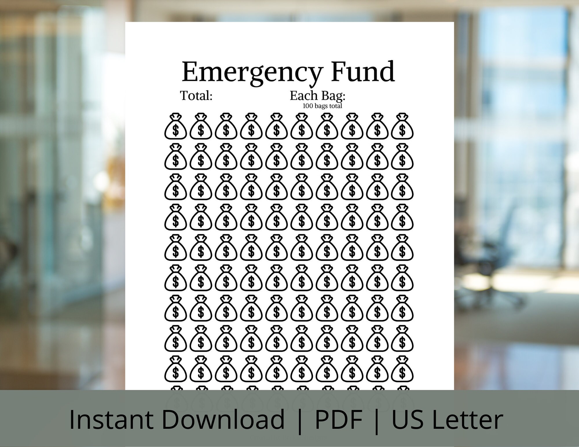 Emergency Fund Tracker Printable Emergency Fund Tracker PDF - Etsy