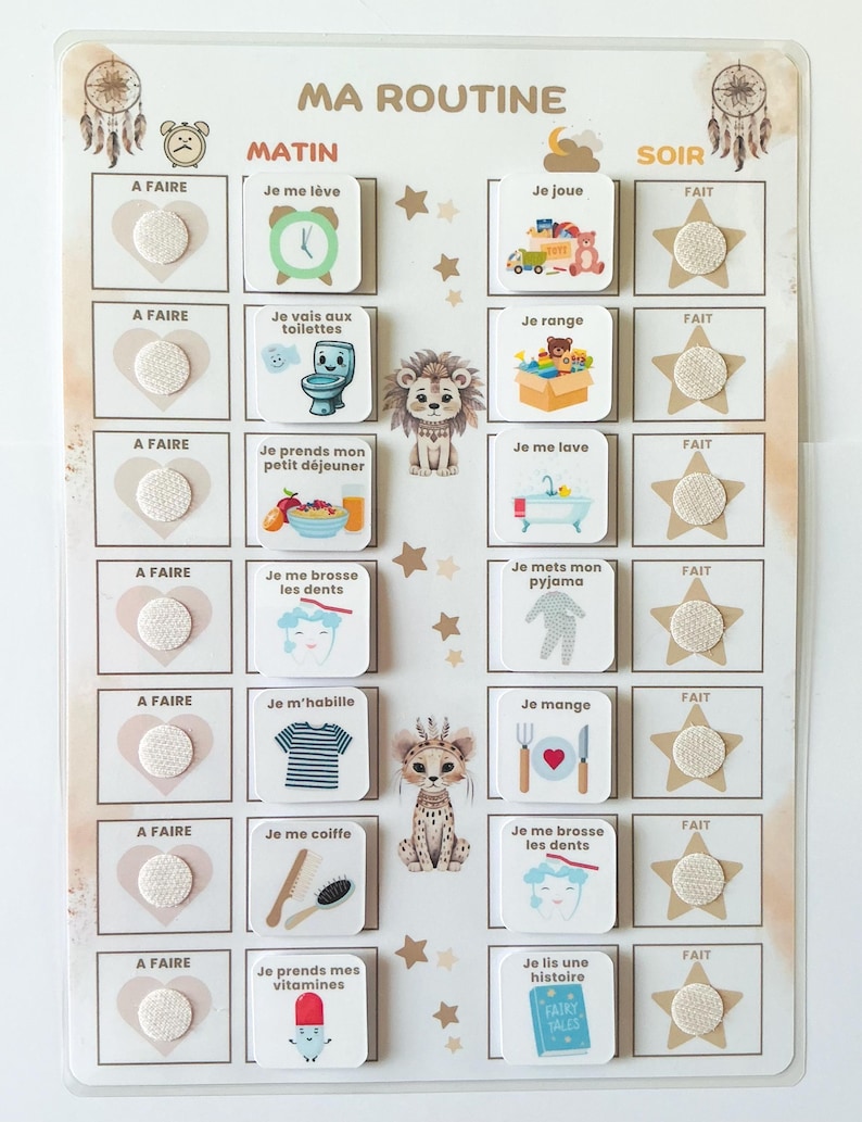 Routine Enfant Matin et Soir_Boho - Etsy France