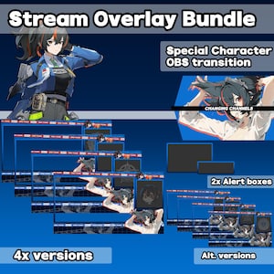 Zhu Yuan Zenless Zone Zero Twitch stream overlay + OBS stinger transition Bundle