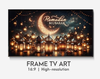 Ramadan Mubarak Samsung Frame TV Art, Ramadan Kareem image for TV, Muslim Home decor, Ramadan decoration, islamic Frame tv art