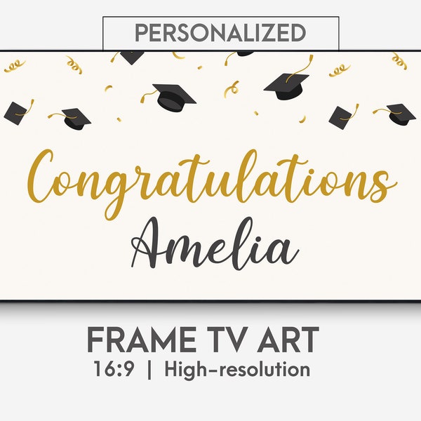 Custom Graduation Samsung Frame tv art, Graduation celebration party art, Graduation art, congratulation art, collage grad, high school grad