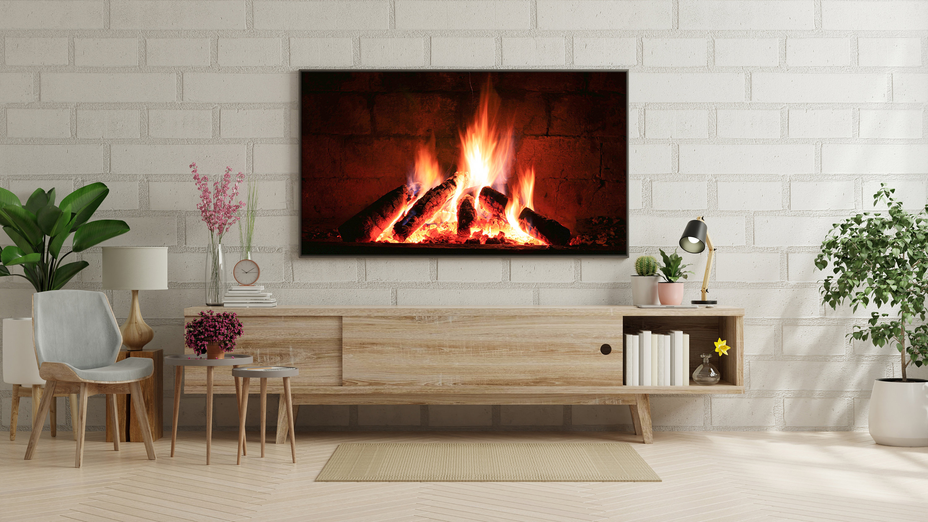 4k Samsung Frame TV Art Fireplace Photo , Cozy Fireplace Digital Tv Art, Fire Frame Tv Art ...