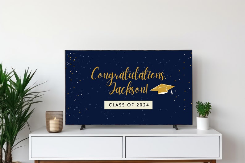 Custom Graduation Samsung Frame Tv Art, Graduation Celebration Party ...