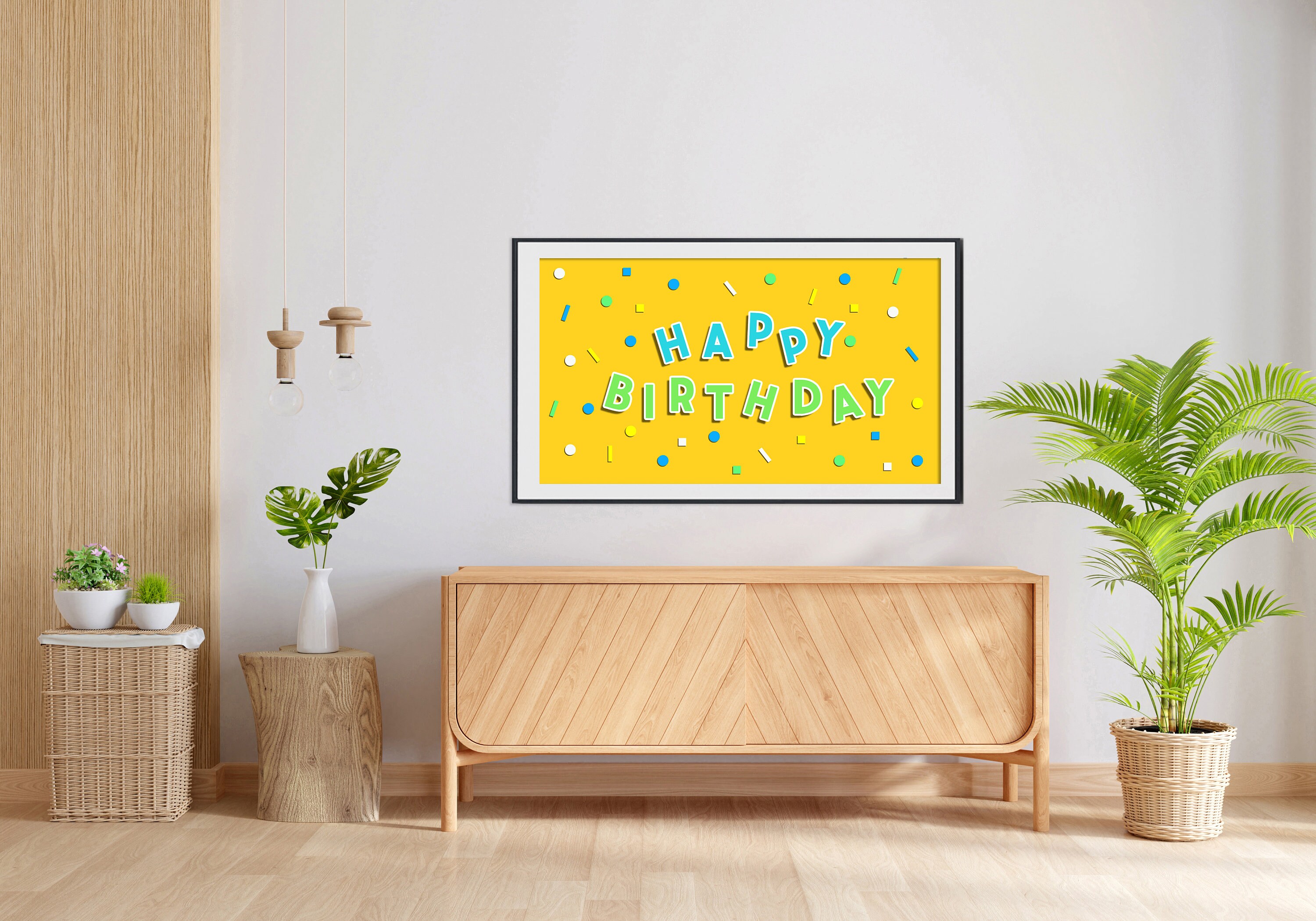 Happy Birthday Tv Background Samsung Frame Tv Art Happy Birthday Art