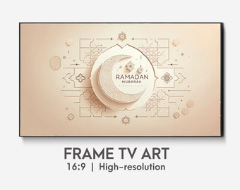 Ramadan Mubarak Samsung Rahmen TV Kunst, Ramadan Kareem Bild für TV, Muslimisches Wohndekor, Ramadan Dekoration, islamische Tv Kunst, Ramadan Dekor