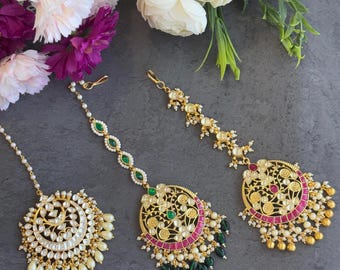 maang tikka in jadau kundan for brides Indian gold antique jewellery South Indian punjabi bridal jewelry Pakistani designer accessories gift