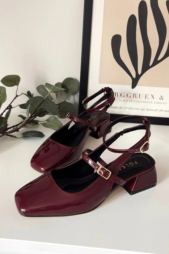 Short top square heels
