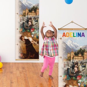 Groeimontessorigrafiek voor kinderen, gepersonaliseerd cadeau, gepersonaliseerde liniaal babylengte