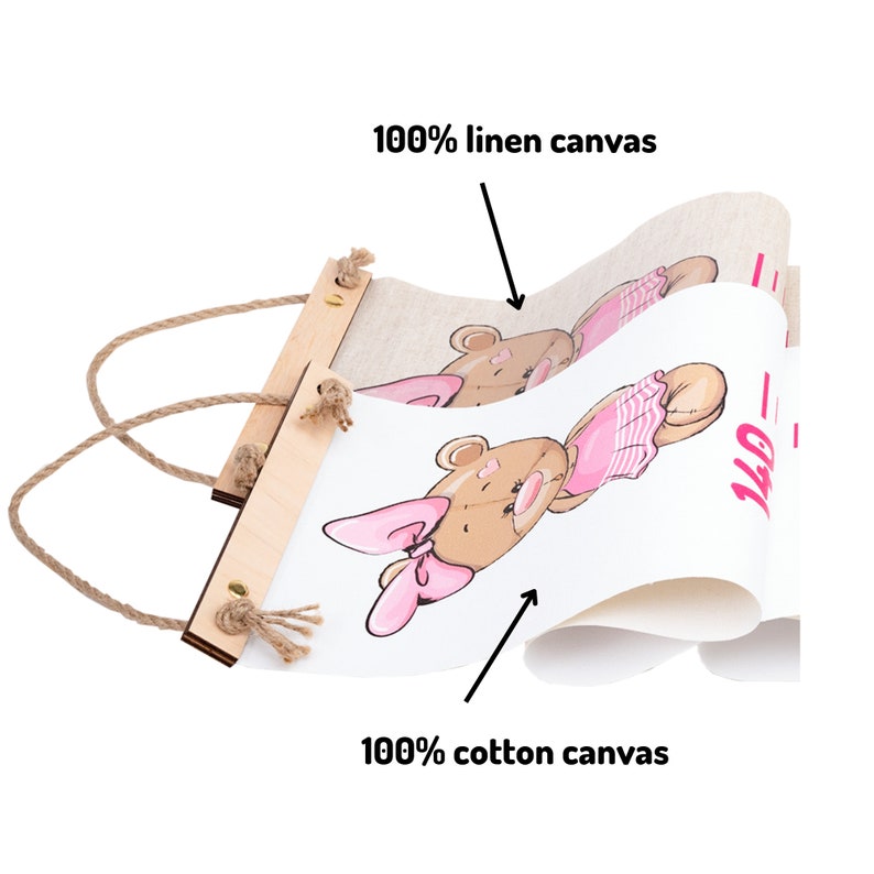 Personalized Height Chart for Kids, Customizable Hanging Height Chart