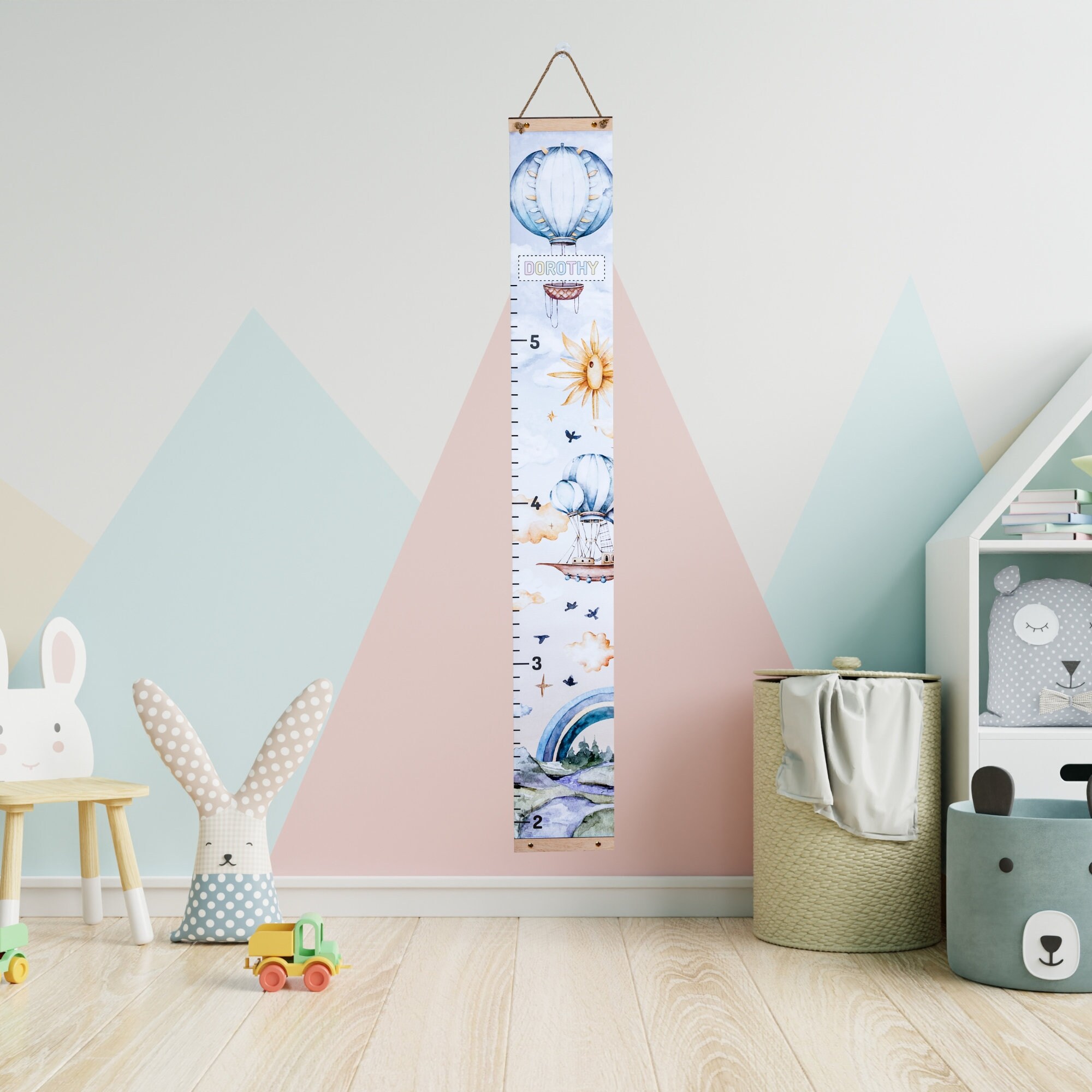 Personalized Height Chart for Kids, Customizable Hanging Height Chart