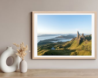 Isle of Skye Old Man of Storr Print, Île de Skye Écosse, Écosse Affiche, Décoration intérieure