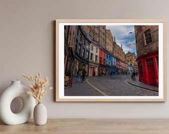 Victoria Street Edinburgh Photographic Print, Edinburgh Scotland, Scotland Print, Home Decor