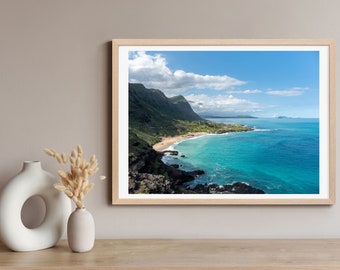 Oahu Makapu’u Lookout Print, Oahu Hawaii Print, Hawaii Poster, Home Decor