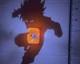 Super Saiyan Shadow Projection Lamp – Inspired by Goku Anime Wall Light