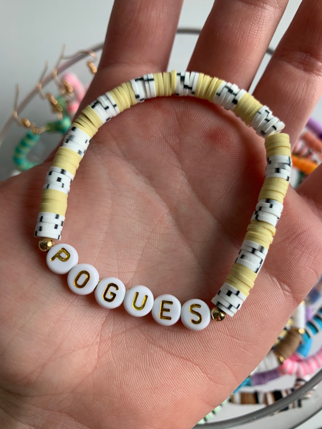 Obx Bracelet Outerbanks Clay Bead Bracelet Pogues Outerbanks Etsy