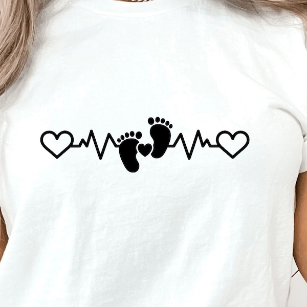 Baby Heartbeat  Svg, New Mom SVG, Pregnancy Svg, Newborn SVG, Baby Shower , Baby Sublimation, Tumbler Wrap Svg Png