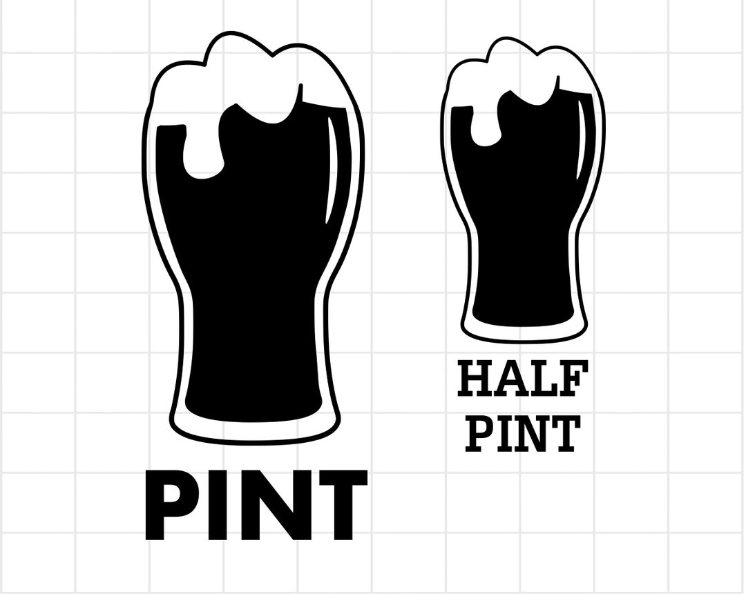 Pint Half Pint SVG Clipart Vector Matching Dad Newborn Son Baby Boy