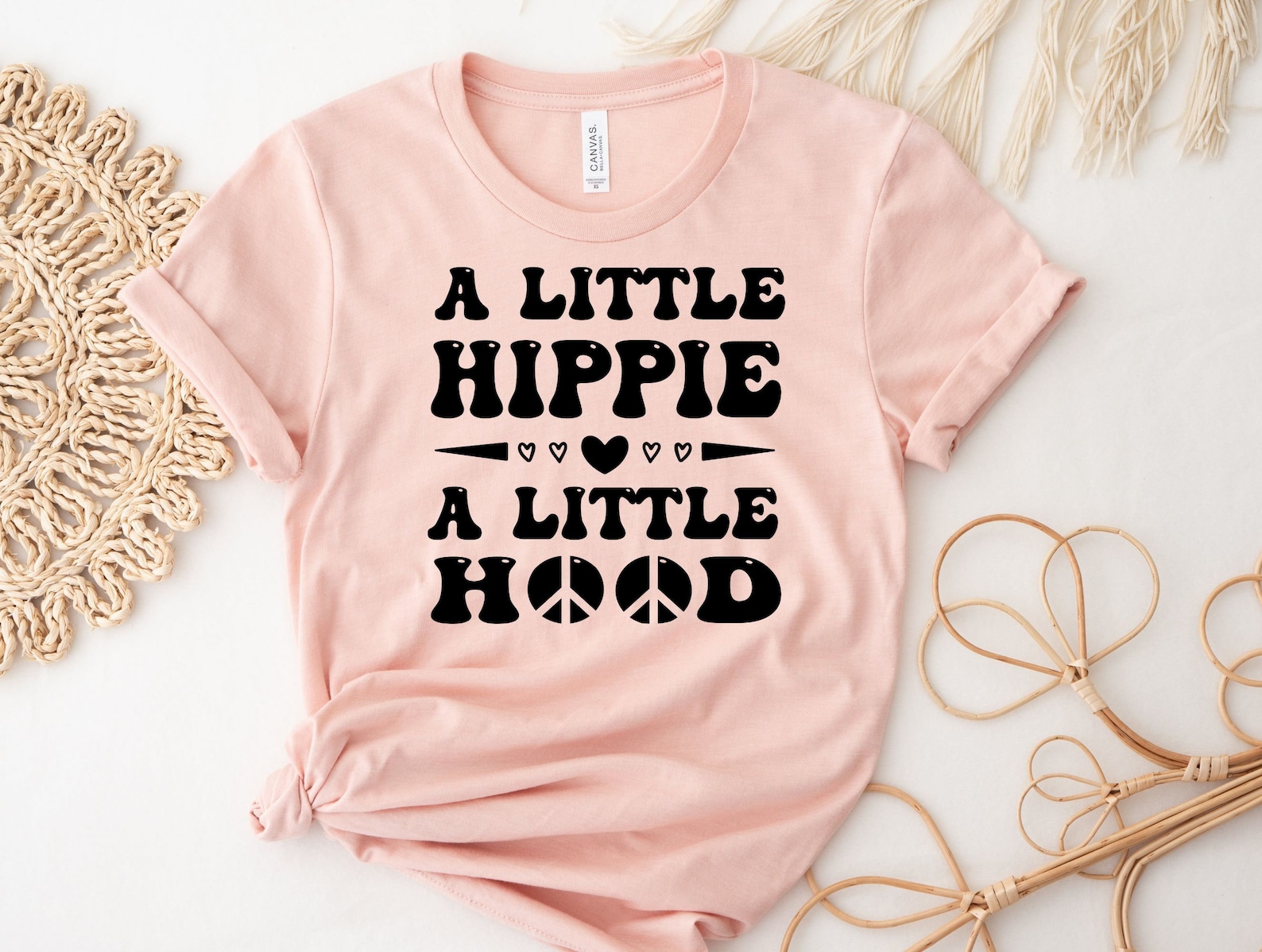 A Little Hippie A Little Hood SVG Peace Sign PNG Funny Groovy Etsy
