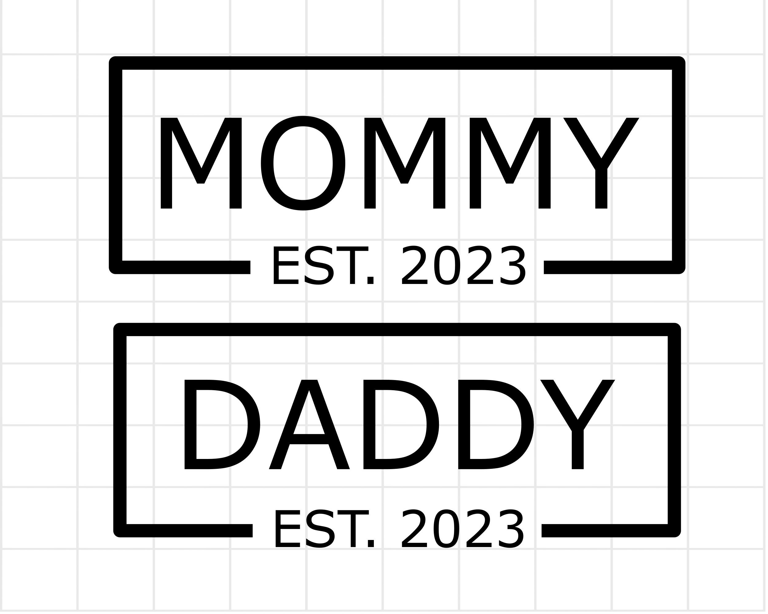 Daddy Mommy Est 2023 SVG Bundle Promoted to Daddy SVG Mommy - Etsy