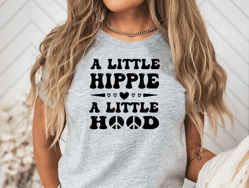 A Little Hippie A Little Hood SVG Peace Sign PNG Funny Groovy - Etsy