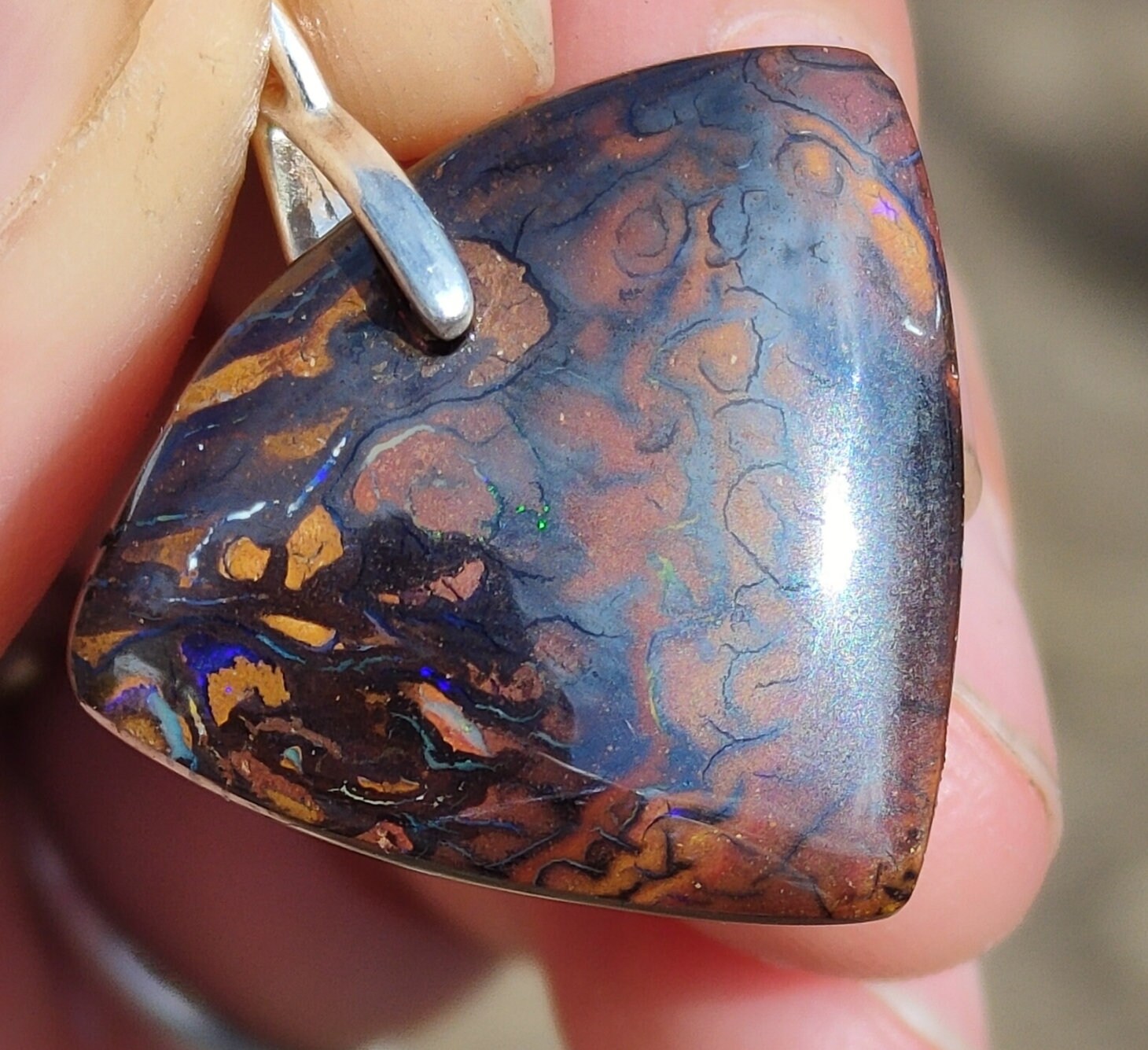 Pendentif OPALE BOULDER 60 Carats - Splendide Pierre Naturelle - Neuf Sans Emballage
