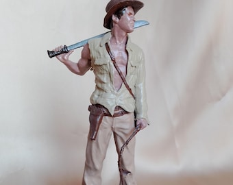 Indiana Jones 3D Printed Statue: Hand-Painted PLA Film Collectible
