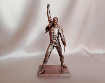 Freddie Merkur 3d gedruckte - bronze bemalte Figur