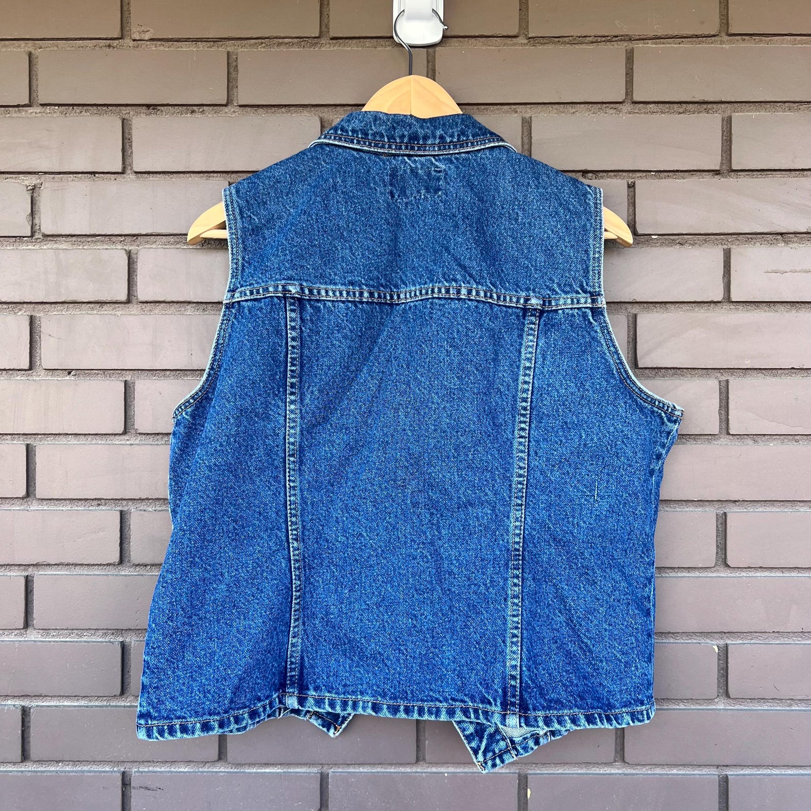 Tall Girl Vintage Jean Vest Women's XL Made in Canada Western Vest Etsy — free download