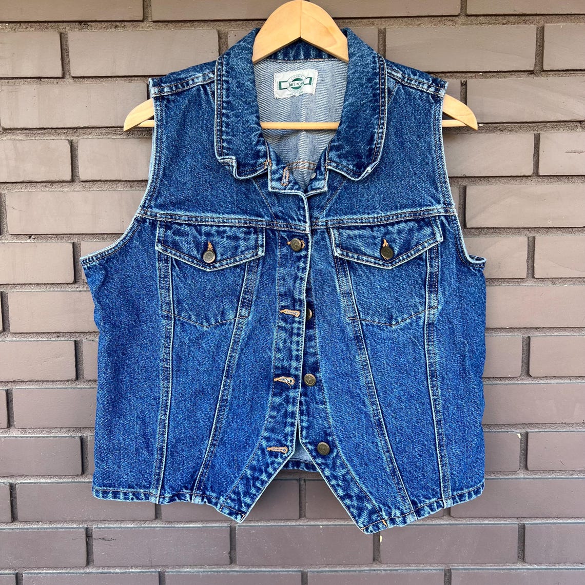 Tall Girl Vintage Jean Vest Women's XL Made in Canada Western Vest Etsy — free download
