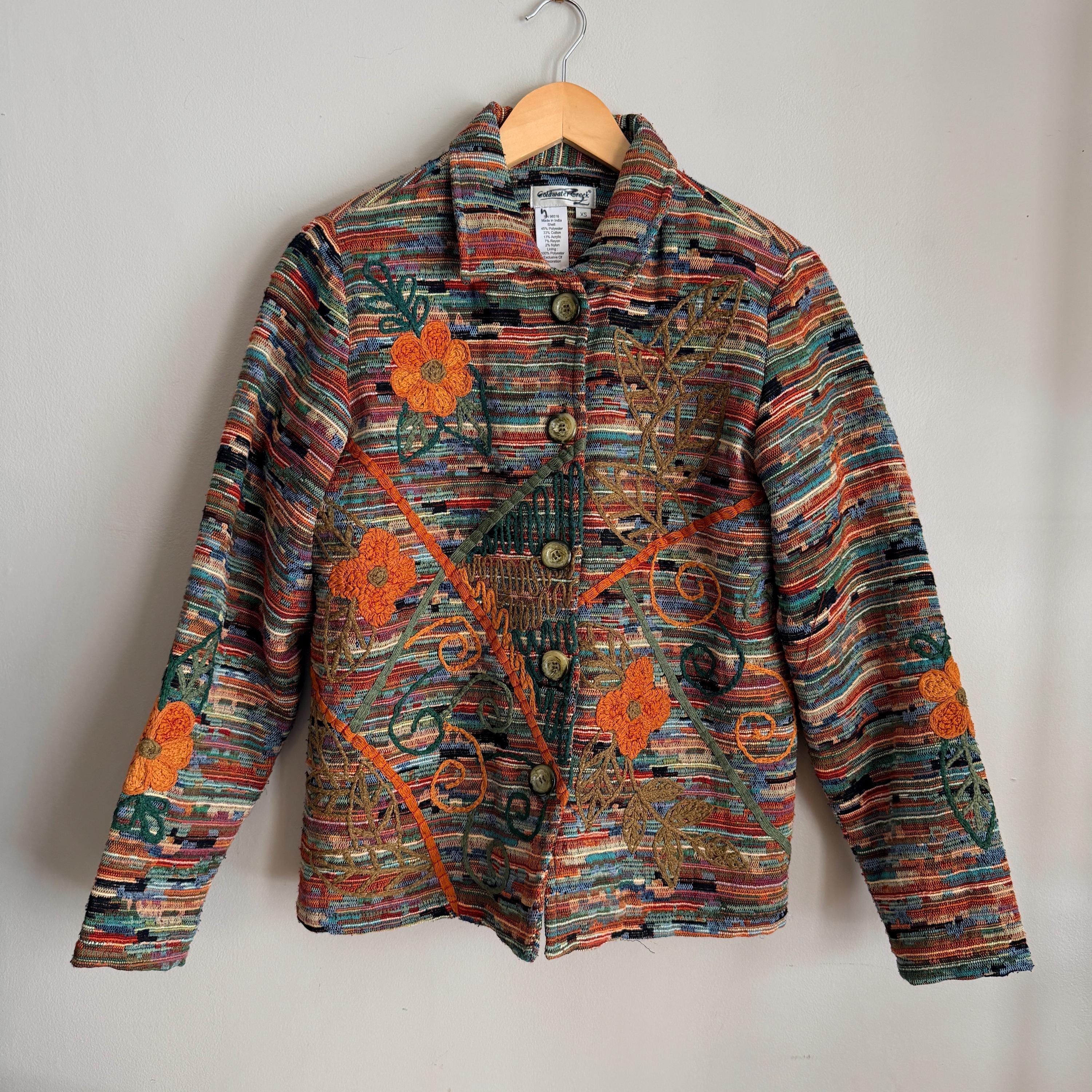 Vintage Coldwater Creek Tapestry Coat - Women's XS Embroidered