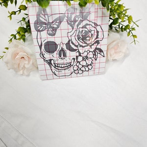 Butterfly Flower Skull Decal