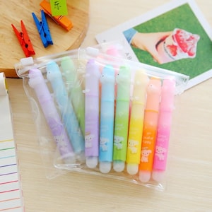 Double End Highlighters, Dual Tip Marker Pens, Highlighters, Thick/thin  Markers, School Supplies, Kawaii Stationery 