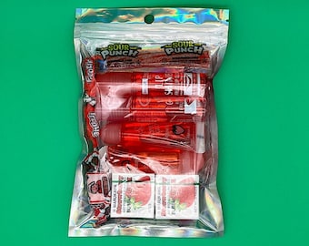 Paquete de regalo de paquete de brillo de labios / Paquete de caramelos y brillo de labios / Paquete de diversión Very Berry / SIN VAPES