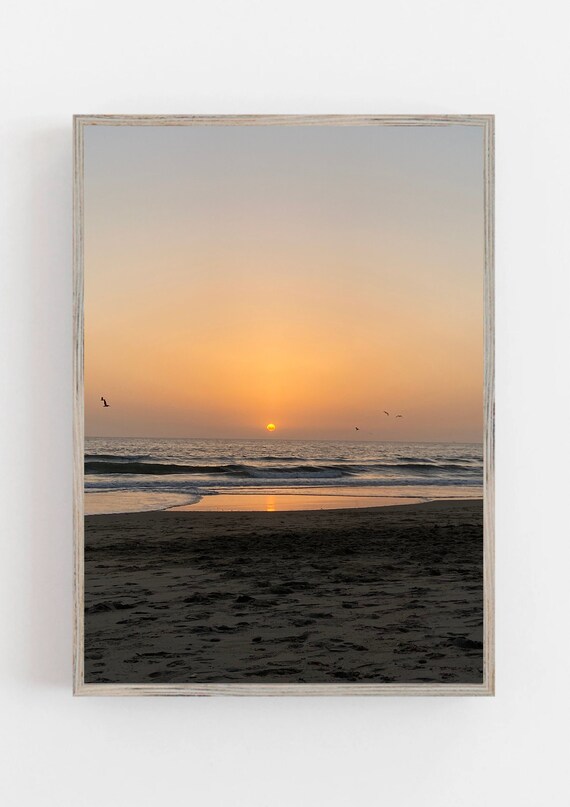 Beach Sunset PRINTABLE Artwork Downloadable Prints PRINTABLE - Etsy